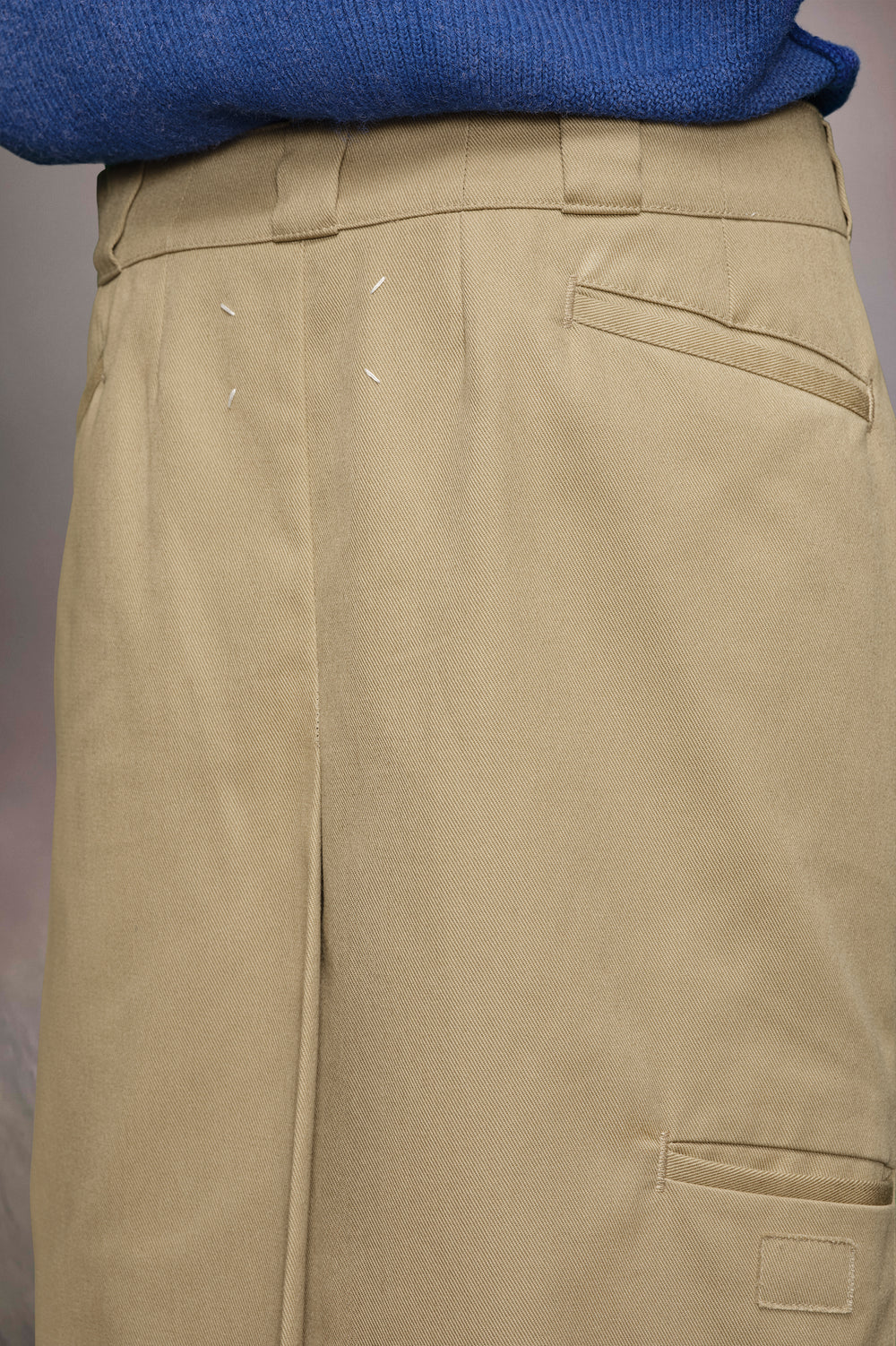 Skater chino midi skirt