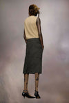 Skater chino midi skirt