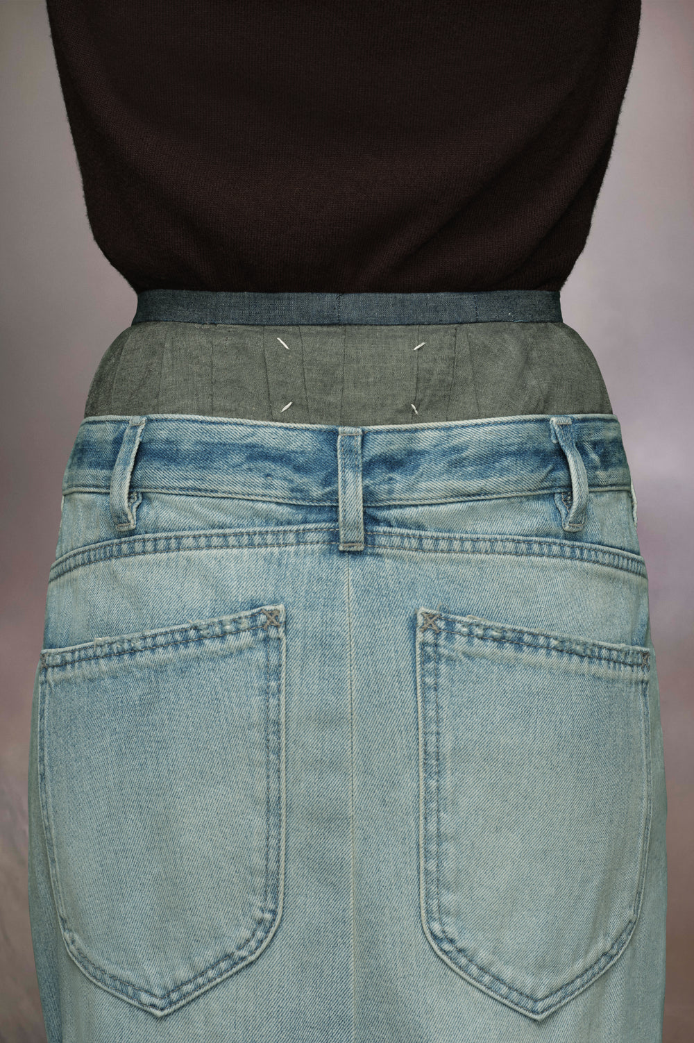 Anonymity of the lining denim skirt