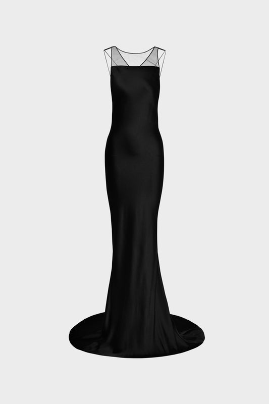 Hammered Satin Gown