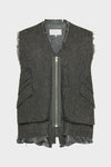 Wool zip gilet