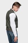 Wool zip gilet