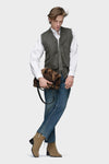 Wool zip gilet