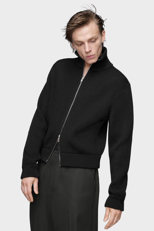 Wool knit jacket
