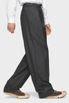 Pinstripe Wool Drawstring Trousers