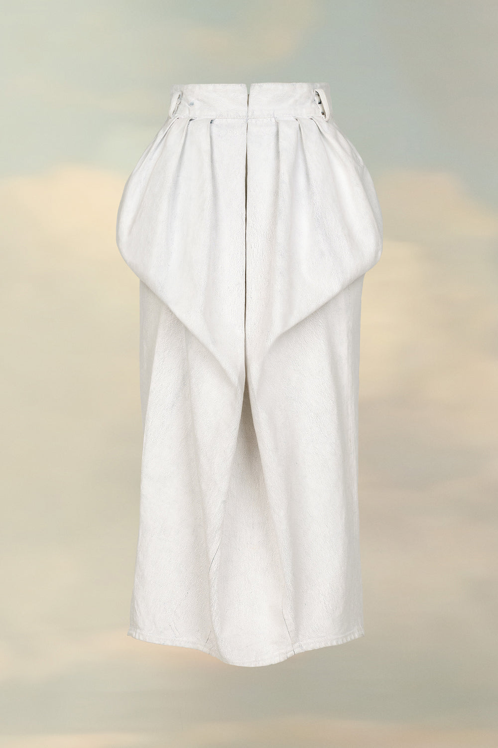 Denim Gathered Skirt