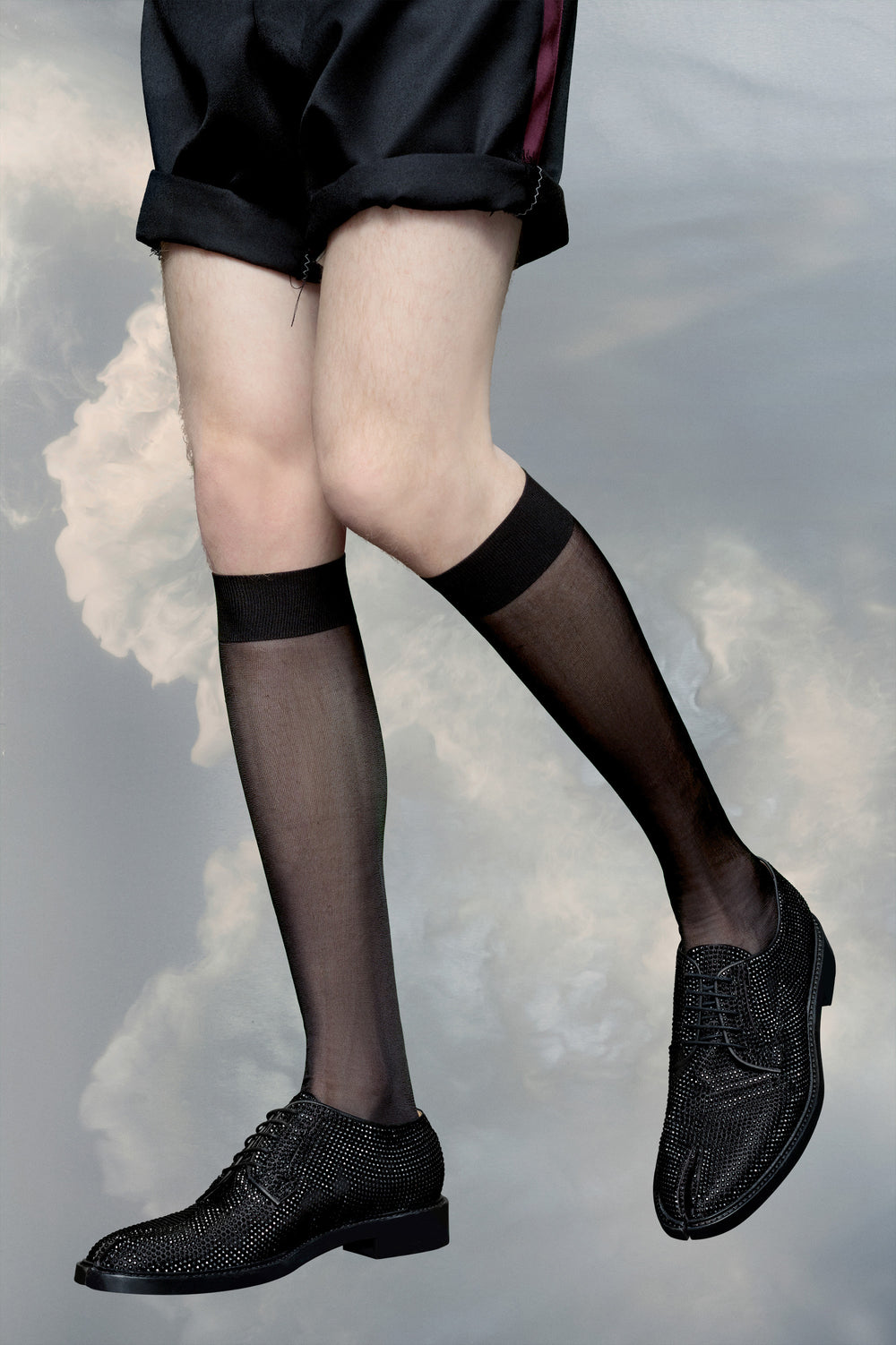 Tabi rhinestone lace-up