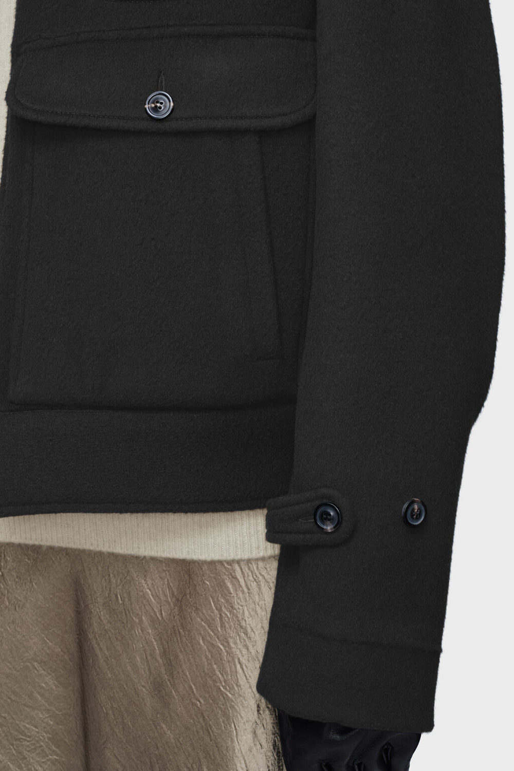 Wool cashmere caban jacket
