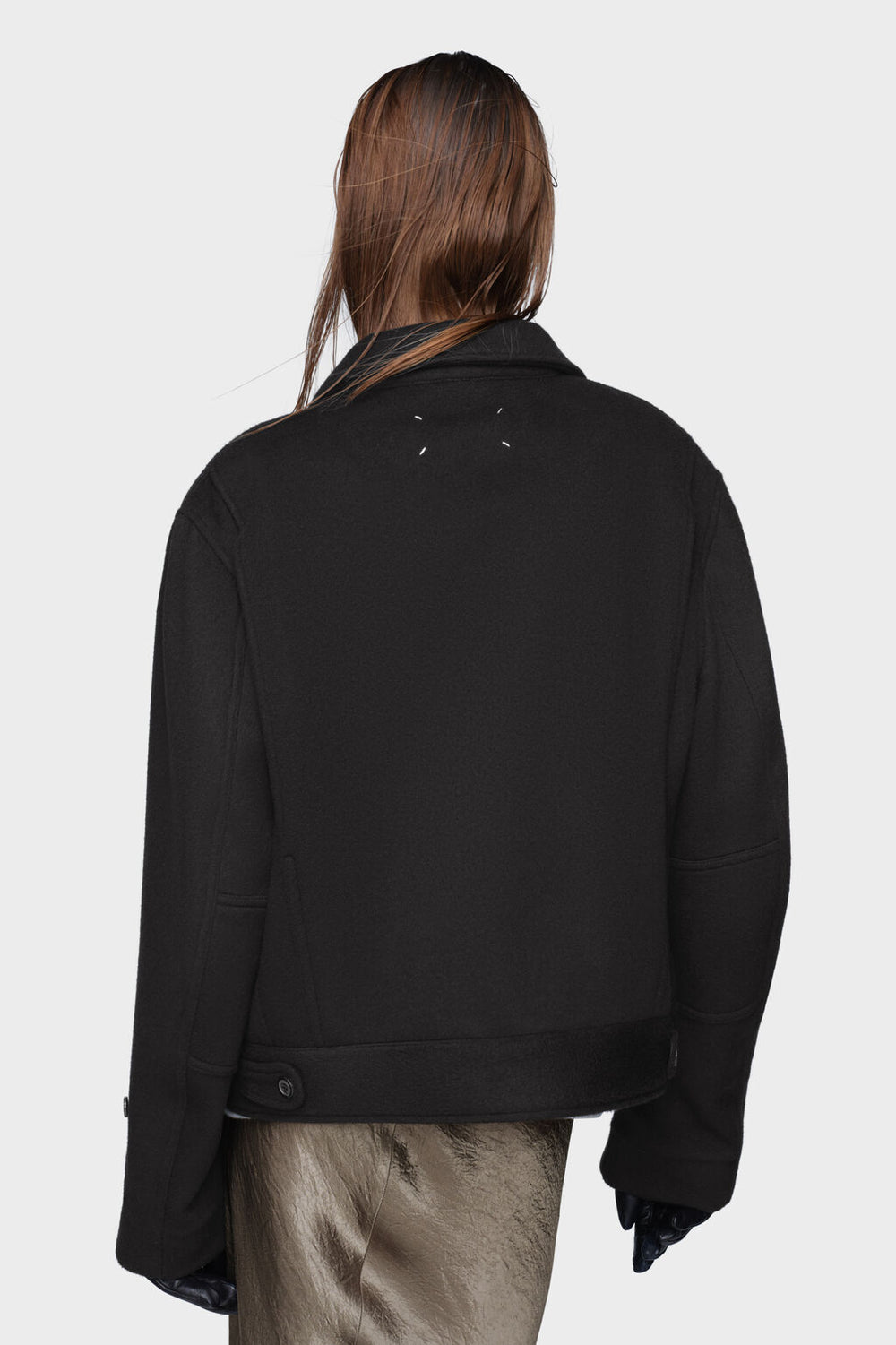 Wool cashmere caban jacket