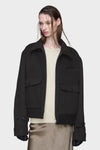 Wool cashmere caban jacket