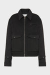 Wool cashmere caban jacket