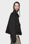 Wool cashmere caban jacket