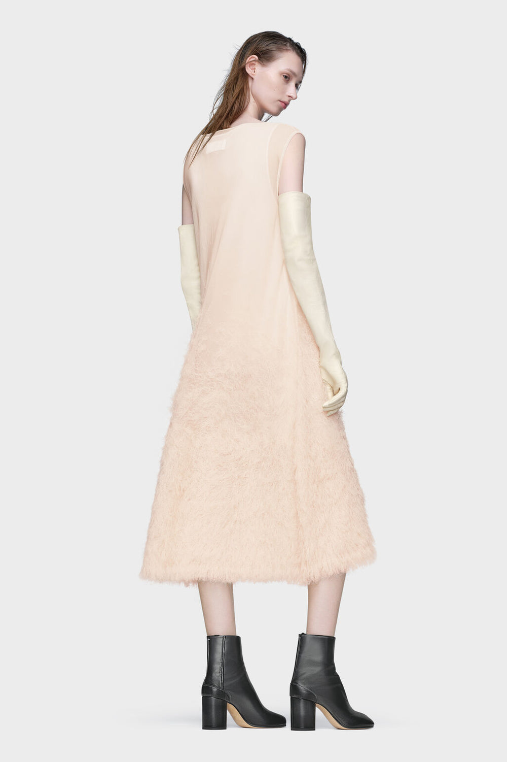 Retrograde silk knit dress
