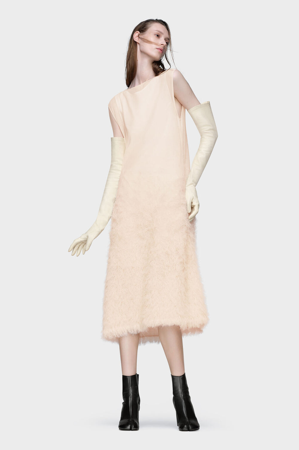 Retrograde silk knit dress