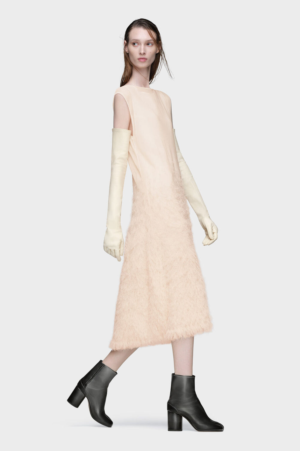 Retrograde silk knit dress