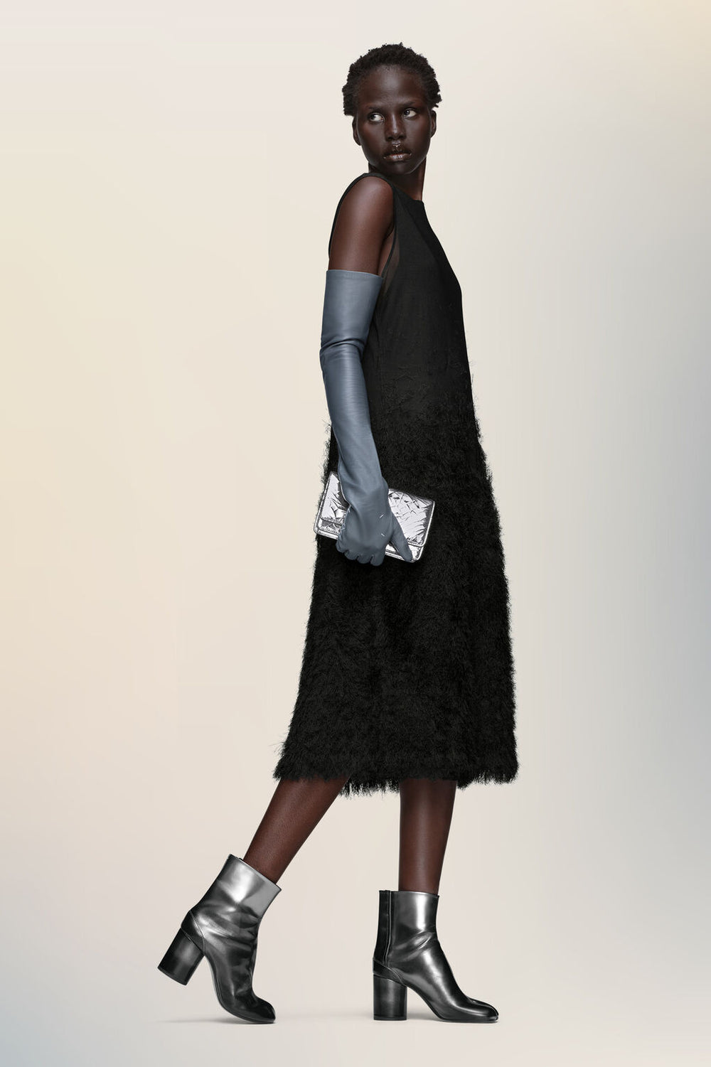 Retrograde silk knit dress