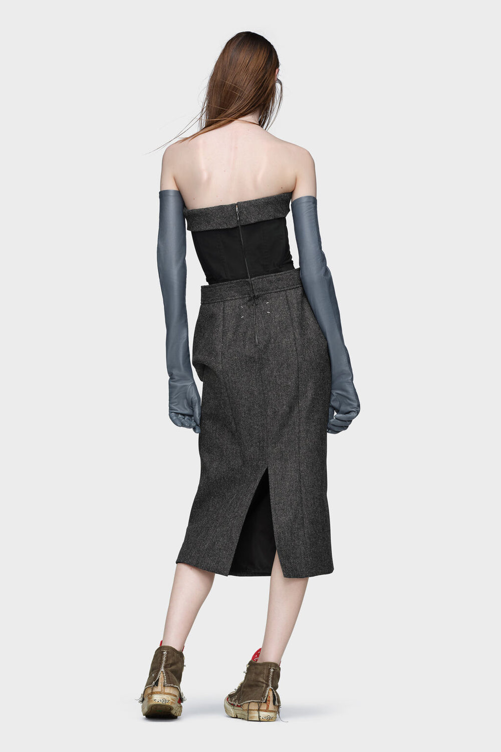 Wool bustier dress