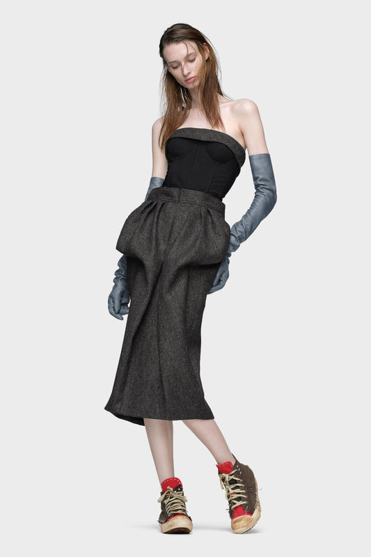 Wool bustier dress