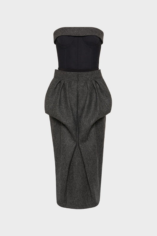 Wool bustier dress