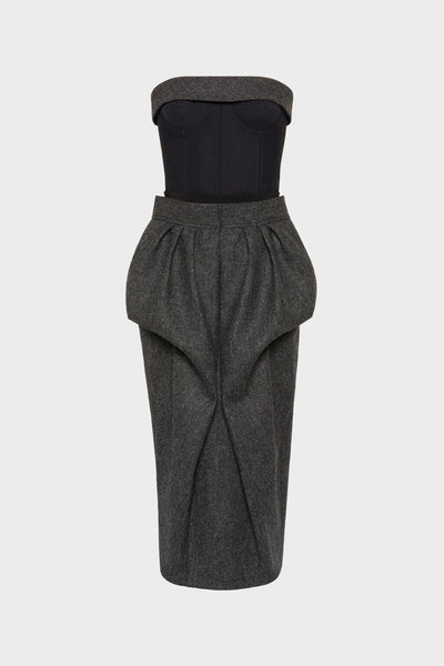 Wool bustier dress