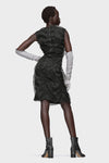 Gathered organza dress