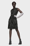 Gathered organza dress