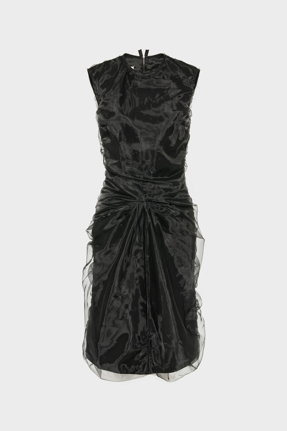 Gathered organza dress