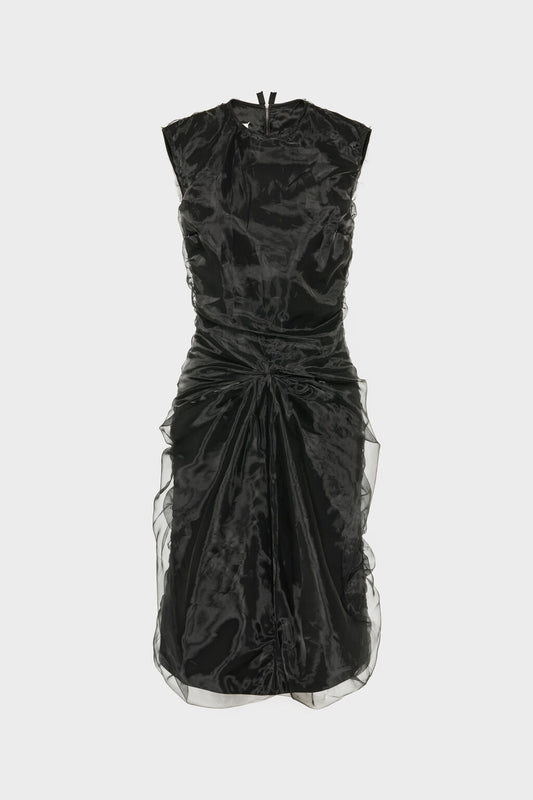 Gathered organza dress