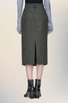 Wool midi skirt