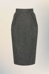 Wool midi skirt