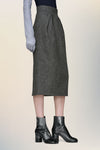 Wool midi skirt
