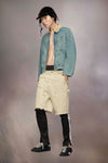 Distressed denim jacket