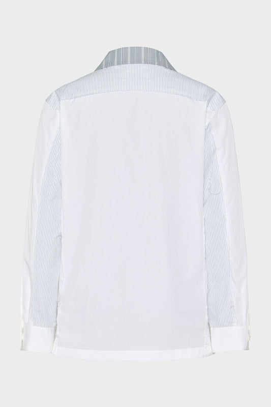 Patchwork pinstripe shirt