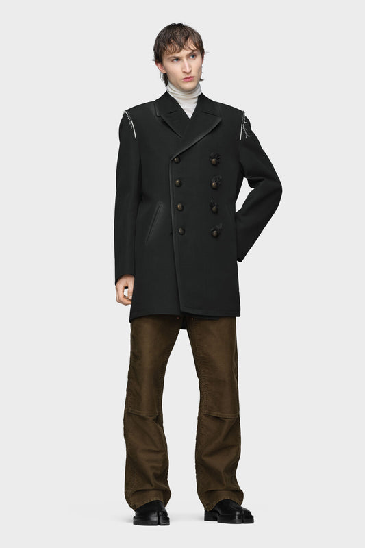 Reversible wool coat