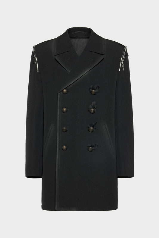 Reversible wool coat