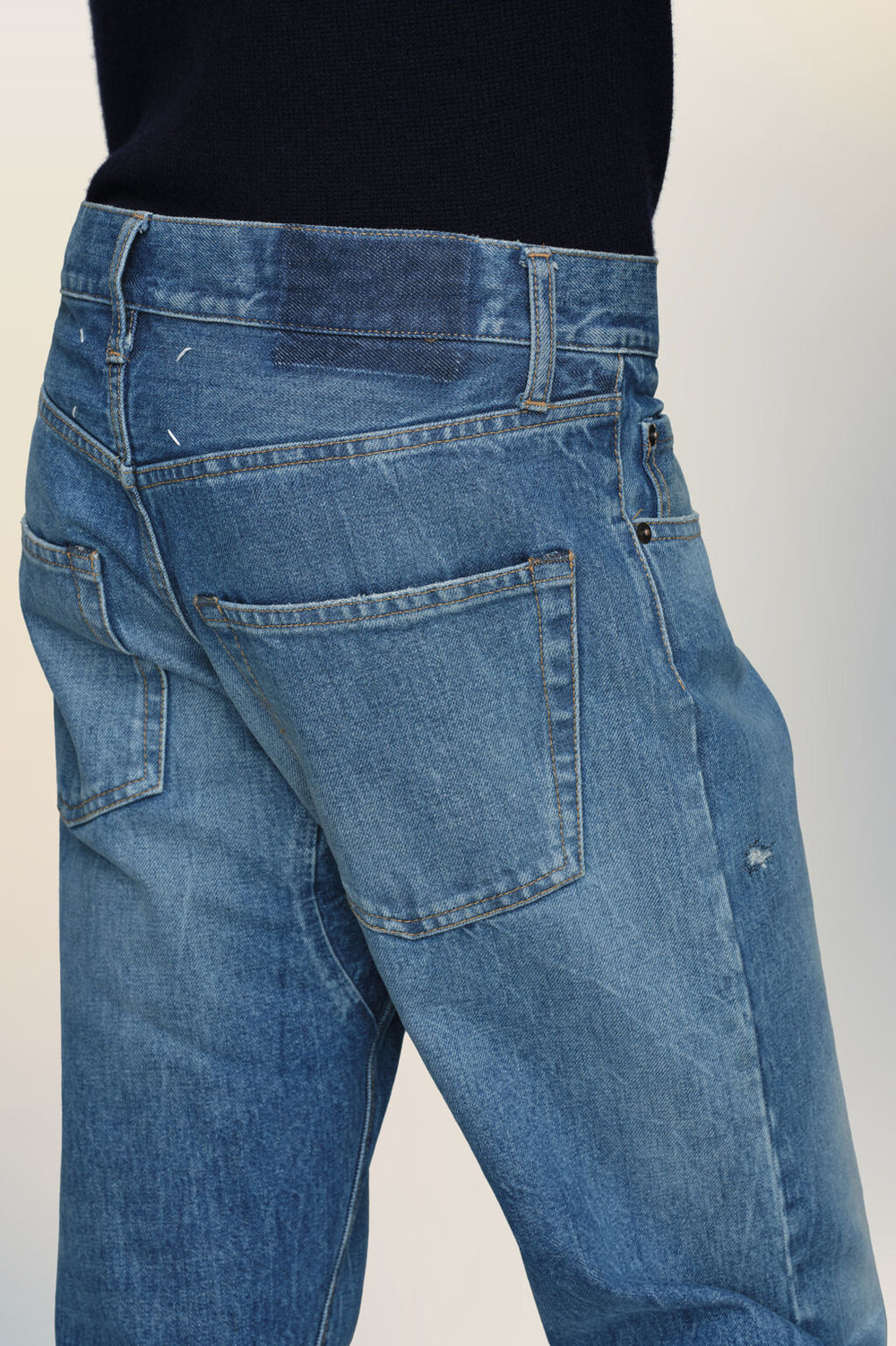 Tapered leg jeans
