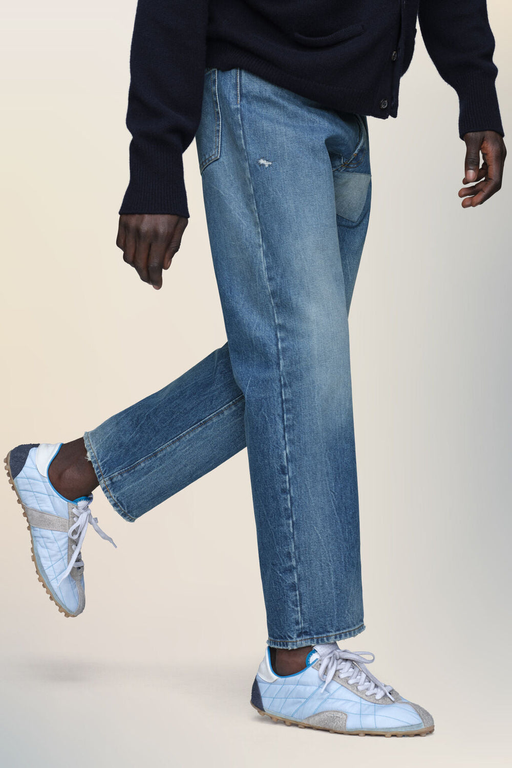 Tapered leg jeans