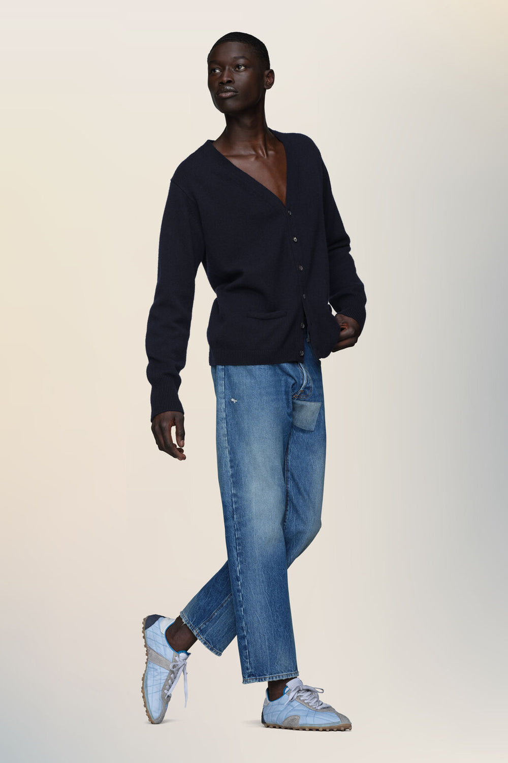 Tapered leg jeans