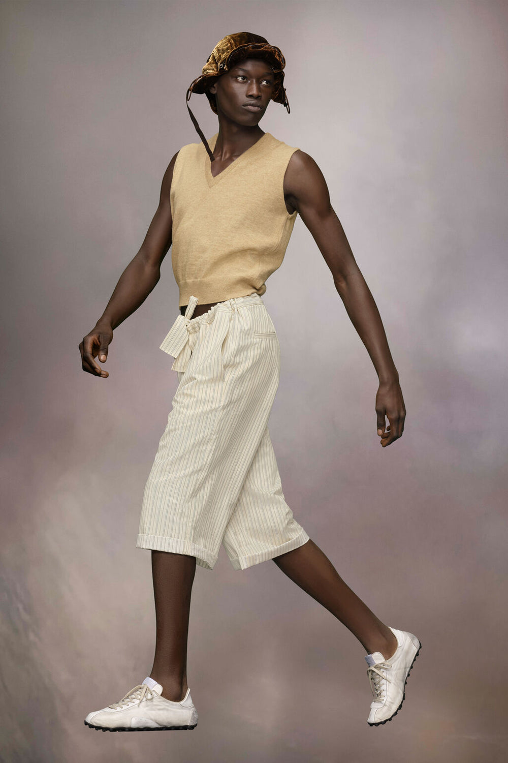 Stripe tie shorts