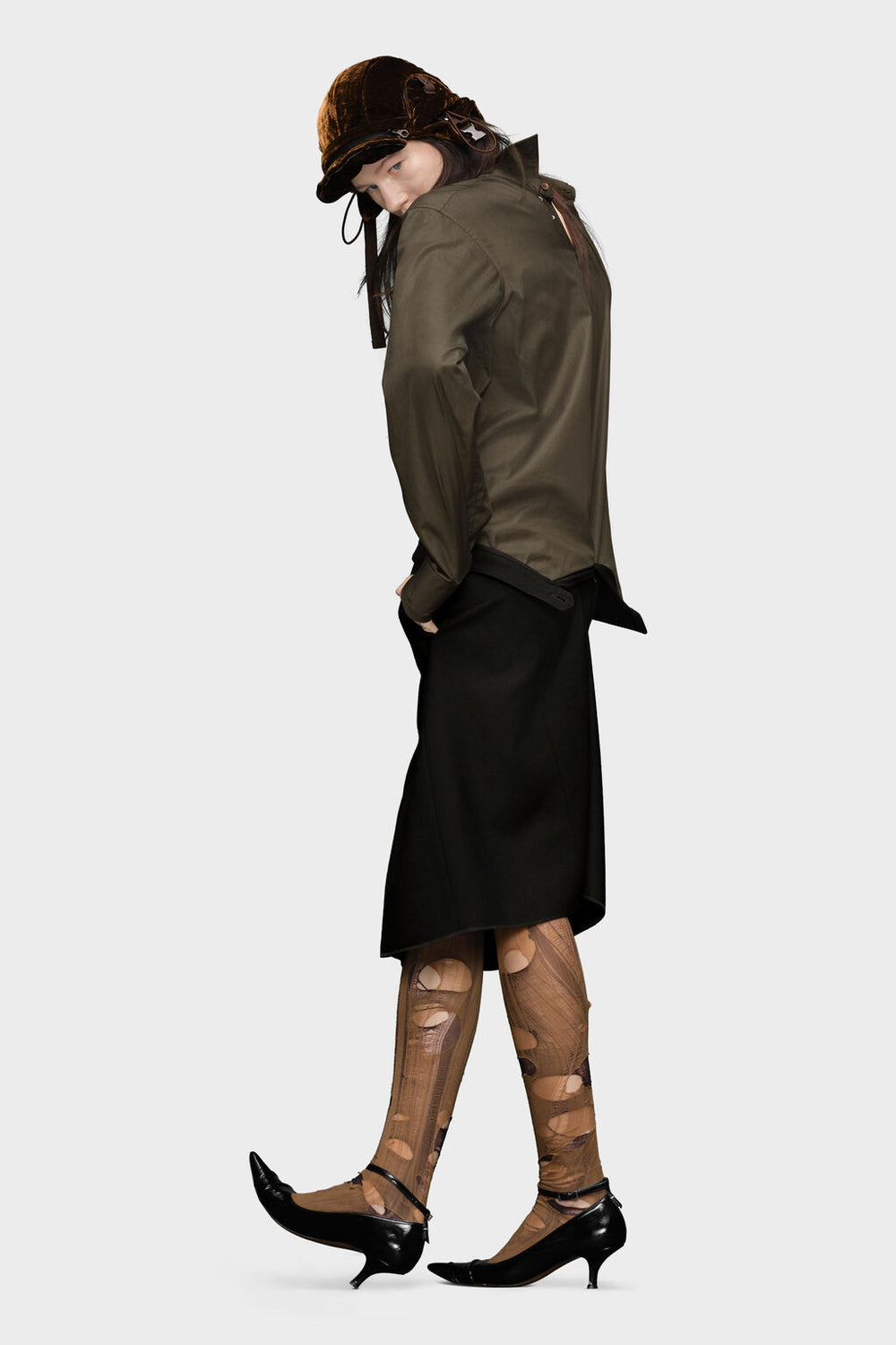 Reversed shirtdress