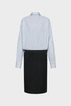 Reversed stripe shirtdress