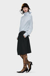 Reversed stripe shirtdress