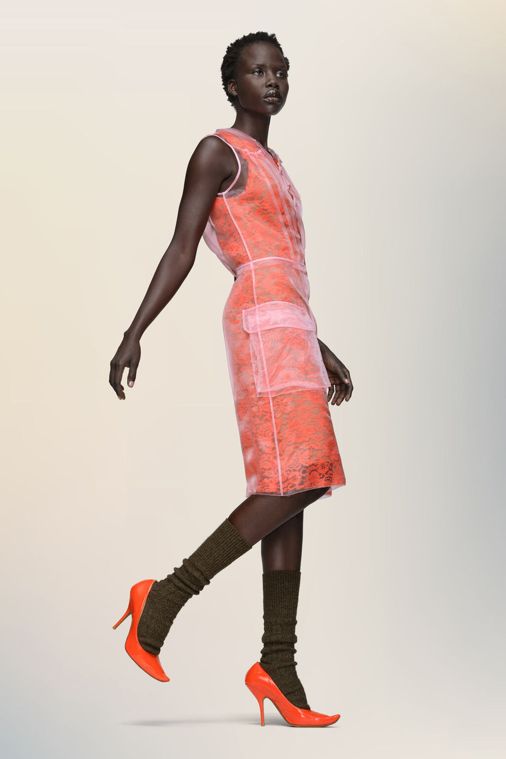 Sheer tea dress