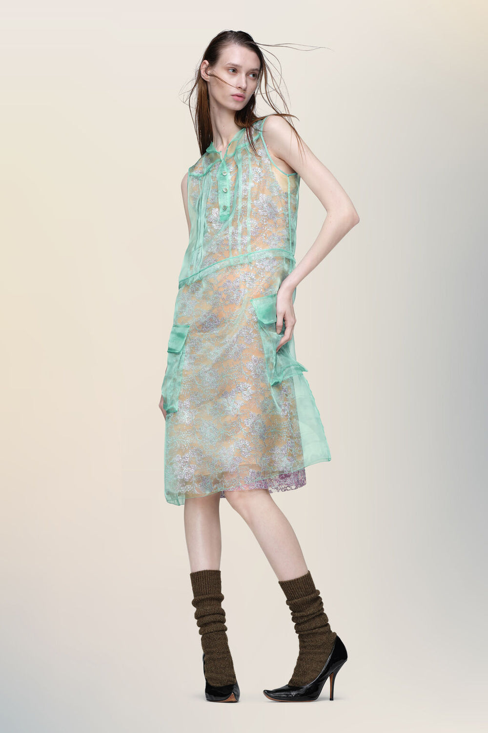 Sheer tea dress