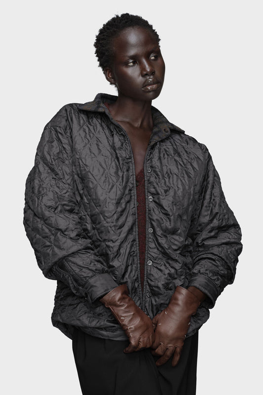 Quilted shirt-jacket