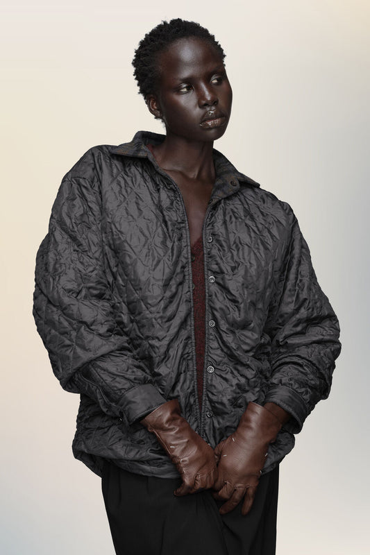 Quilted shirt-jacket