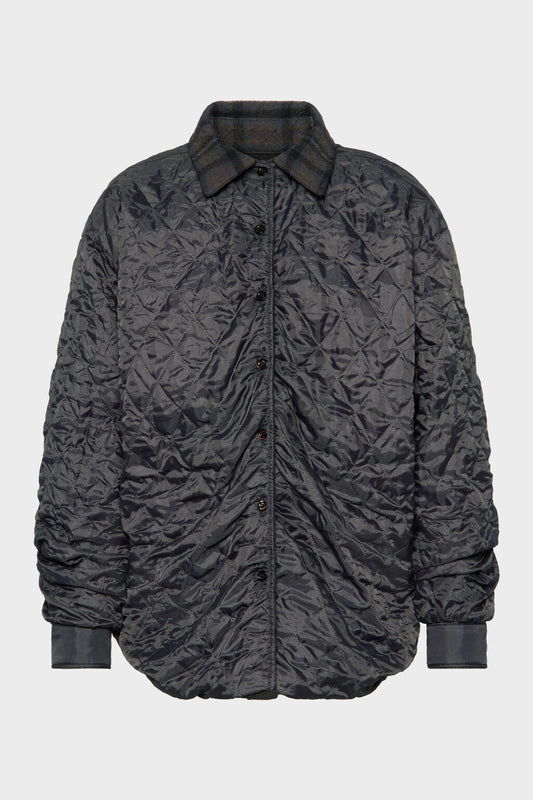 Quilted shirt-jacket