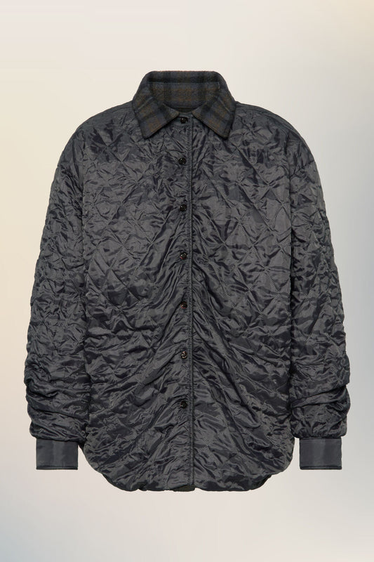 Quilted shirt-jacket