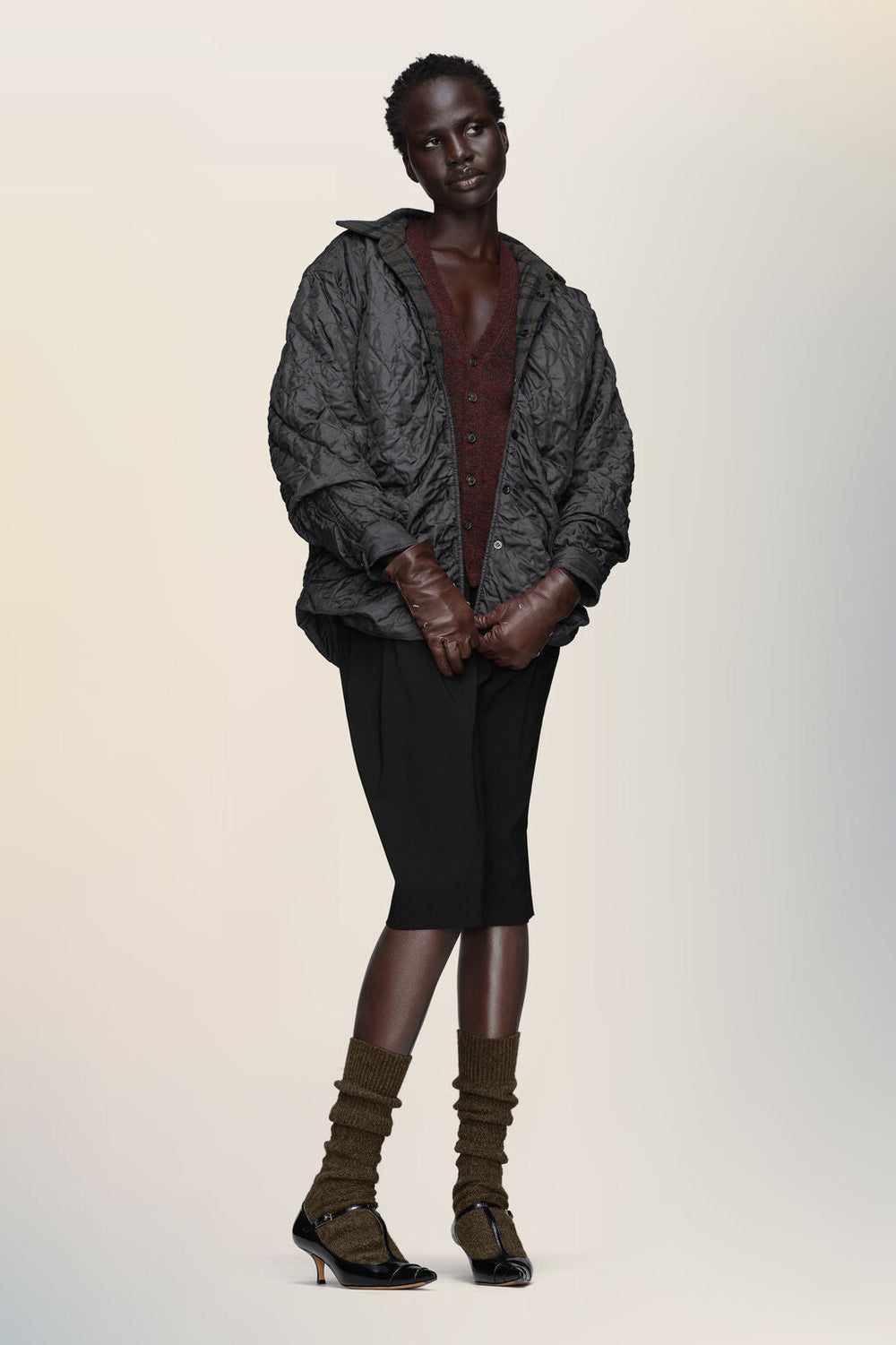 Quilted shirt-jacket