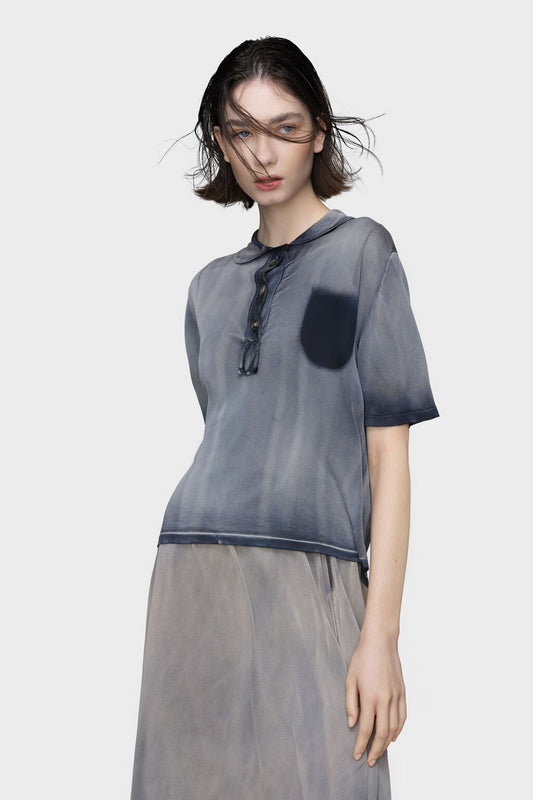 Sun-faded polo top